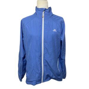 Adidas GUC nylon periwinkle blue full zip vented athletic wind breaker jacket L